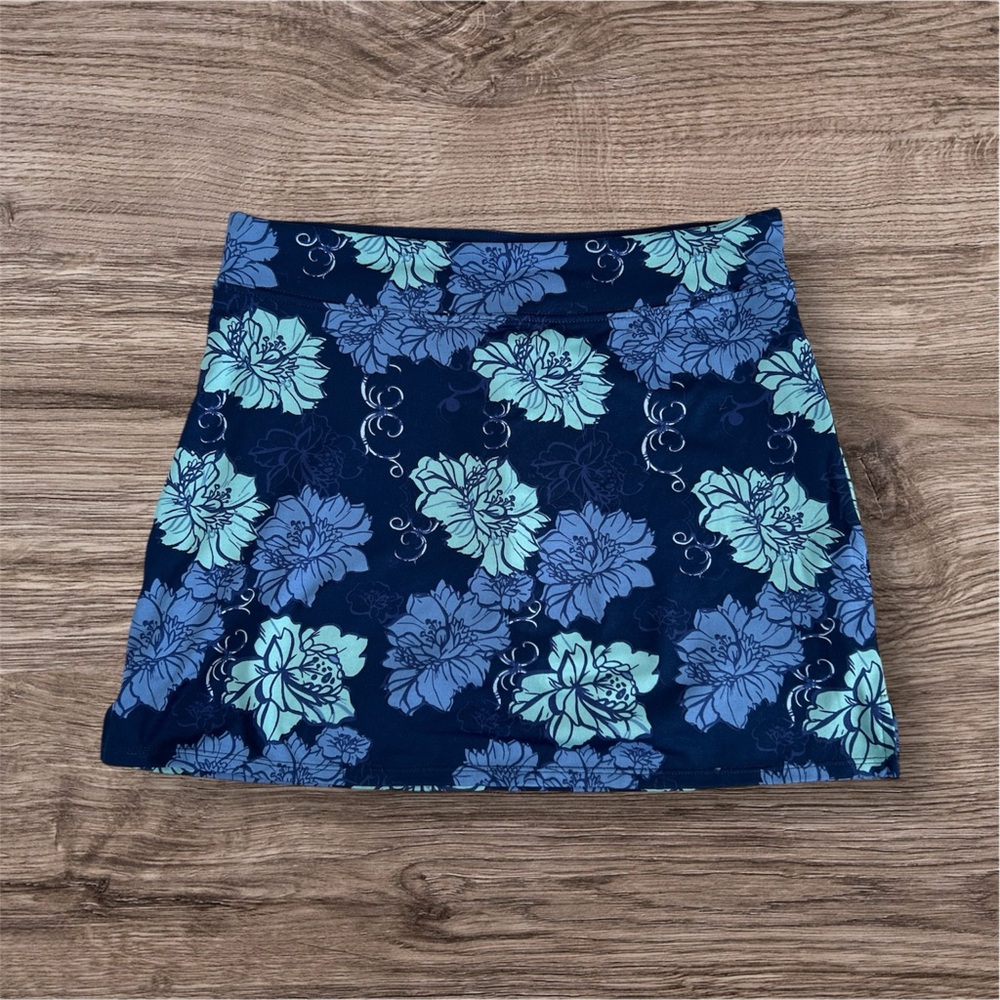 Tranquility by Colorado Clothing Blue Floral Skort
